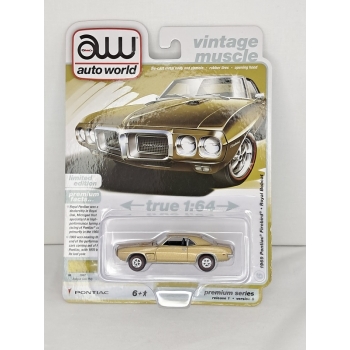 Auto World 1:64 Pontiac Firebird Royal Bobcat 1969 antique gold